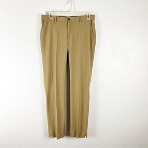 DUNNING Khaki Front Pleated Pockets Golf Pants 34 Casual Preppy Country Club